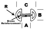 2202-Cascade 1/4" Round H Reinforced Lead Came #REFORCE-RH6 