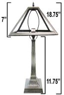 31002- 12" Dia.Metal Panel Lamp Base Kit, Antique Bronze Finish & Gold Hghlts, 18.75" 