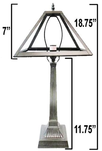 31002- 12" Dia.Metal Panel Lamp Base Kit, Antique Bronze Finish & Gold Hghlts, 18.75" 