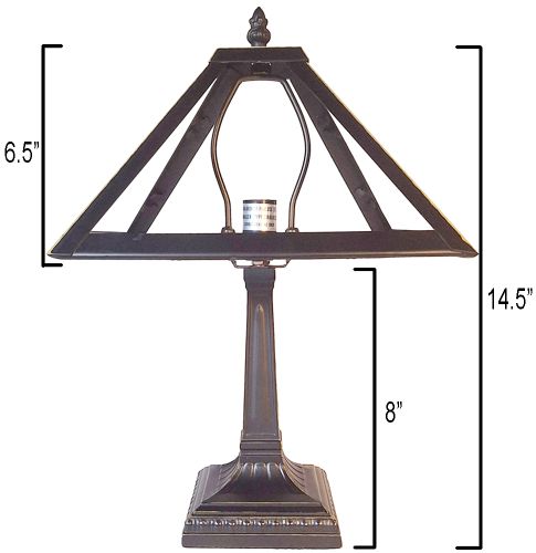 31004- 10" Dia.Metal Panel Lamp Base Kit, Antique Bronze Finish & Gold Hghlts, 14.5" Tall