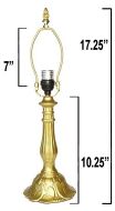 32043G- Lily Metal Lamp Base, Bright Gold Finish. 17.25" 