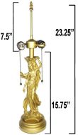 32063G- Lady Metal Lamp Base, Bright Gold Finish, 23.25"
