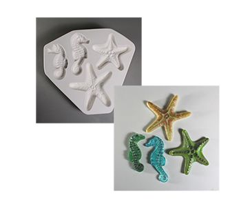 47692-Starfish & Seahorse Frit Cast Mold