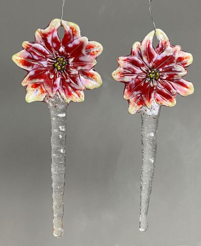 47260-Poinsettia Ornament/Stake Icicle Mold