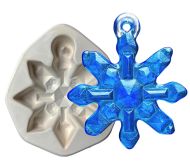 47414- Faceted Flake Ornament Mold