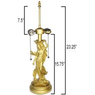 32063G- Lady Metal Lamp Base, Bright Gold Finish, 23-1/4"