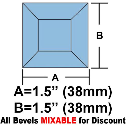 63310-Lt. Blue Square Bevel 1.5"