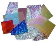 74583-1/2lb.CBS Dichroic Glass Jewelry Pack Crinklized Standard 96 COE