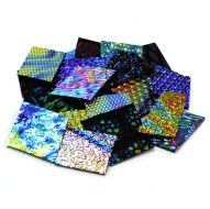 74579-1/2lb. CBS Dichroic Glass Experimental Jewelry Pack On Black 96 COE