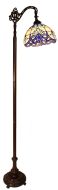 83161-Blue Pedestal Stained Glass Floor Lamp