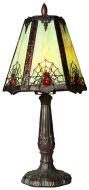 83180-Spider Stained Glass Lamp with Satin Bronze Finish Base