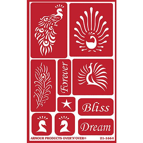 93017 - Etching Stencil Feathered Bliss