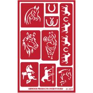 93019 - Etching Stencil Horses
