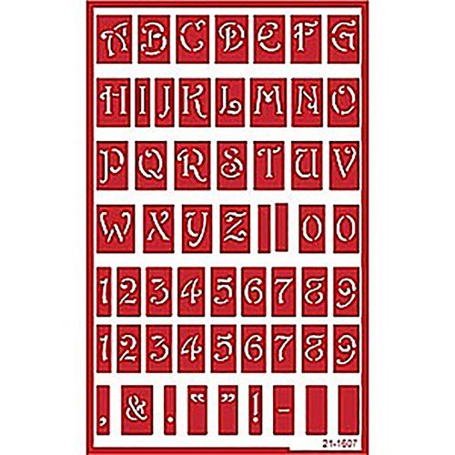 93025 - Etching Stencil Uppercase Alphanumeric