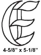 BLE -Exquisite Bevel Cluster Letter E