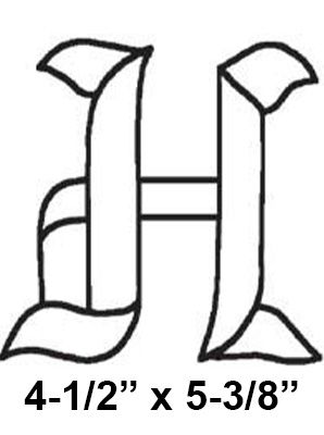 BLH -Exquisite Bevel Cluster Letter H