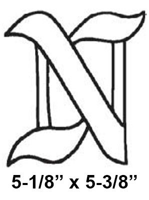 BLN -Exquisite Bevel Cluster Letter N