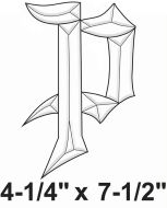 BLP -Exquisite Bevel Cluster Letter P