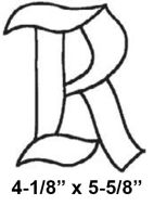 BLR -Exquisite Bevel Cluster Letter R