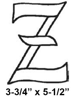 BLZ -Exquisite Bevel Cluster  Letter Z