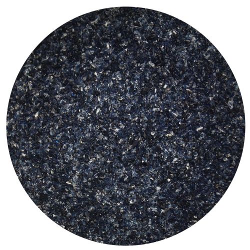 BU010291F - Bullseye Frit Fine Blue Black Opal 5oz Jar - 90 COE