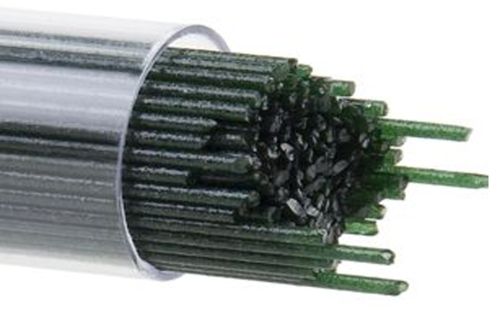 BU111207- Bullseye 1MM Aventurine Green Transparent Stringers - 90 COE