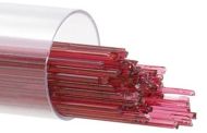 BU131107- Bullseye 1MM Cranberry Pink Transparent Stringers - 90 COE