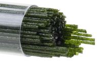 BU141207- Bullseye 1MM Light  Aventurine Green Transparent Stringers - 90 COE