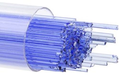 BU141407- Bullseye 1MM Light Sky Blue Transparent Stringers - 90 COE