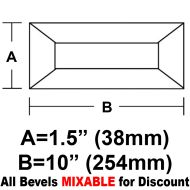 BV1510-Rec.Bevel 1.5"x10"