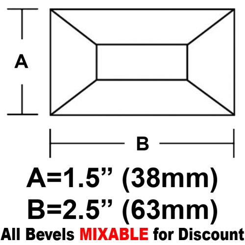 BV1525CS-Case 720ea. Rec.Bevel 1.5"x2.5" 