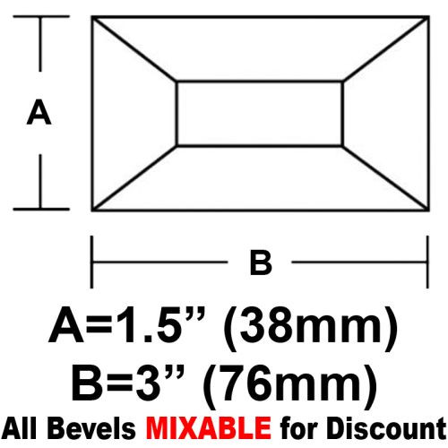 BV153CS-Case 720ea. Rec.Bevel 1.5"x3" 