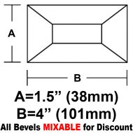 BV154-Rec.Bevel 1.5"x4" 