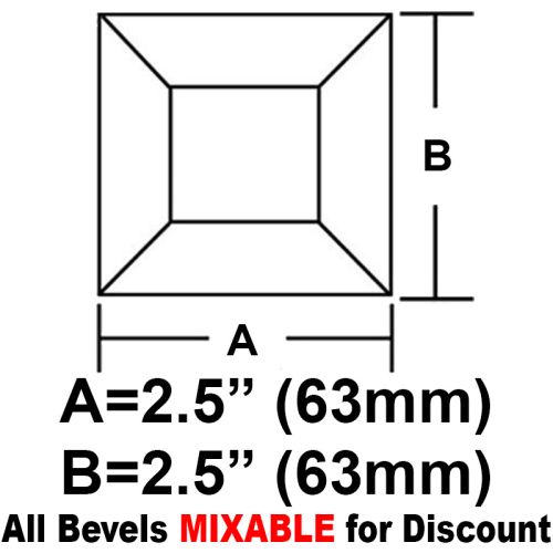 BV2525CS-Case 480ea. Sq.Bevel 2.5" 