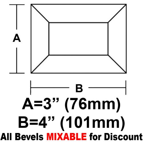 BV34CS-Case 180ea. Rec.Bevel 3"x4" 