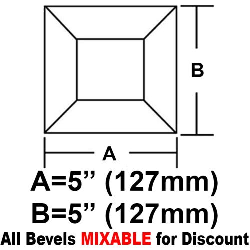 BV55CS-Case 120ea. Sq.Bevel 5" 