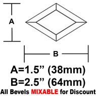 BVD12-Diamond Bevel 1.5"x2.5"