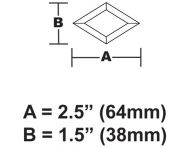 BVD12-Diamond Bevel 1.5"x2.5"