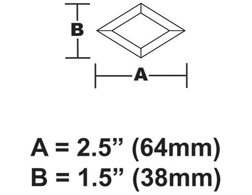 BVD12-Diamond Bevel 1.5"x2.5"