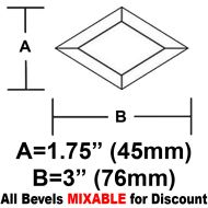 BVD13-Diamond Bevel 1-3/4"x3"