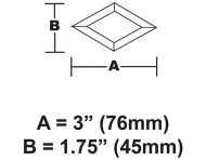 BVD13-Diamond Bevel 1-3/4"x3"