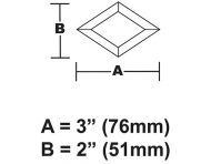 BVD23-Diamond Bevel 2"x3"