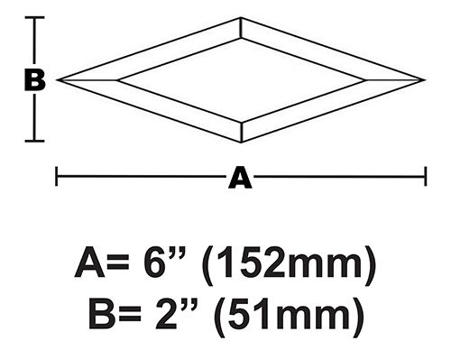 BVD26-Diamond Bevel 2"x6"