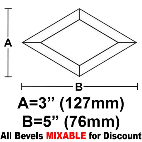 BVD35CS-Case 360ea. Diamond Bevel 3"x5" 