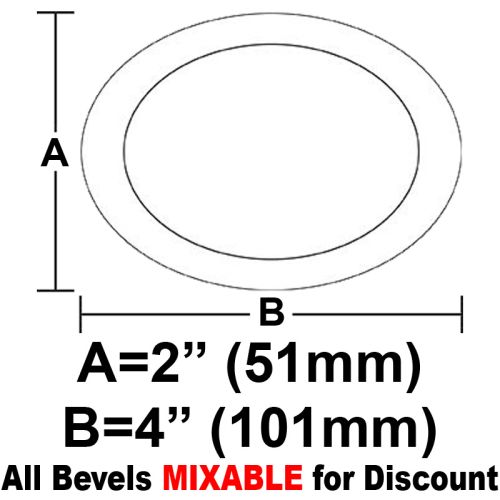 BVO24-Oval Bevel 2"x4"