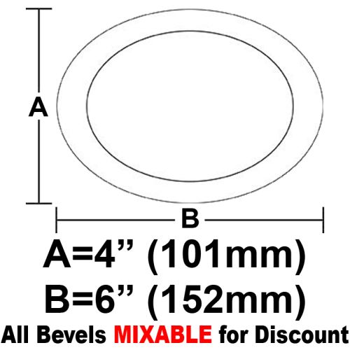 BVO46CS-Case 120ea. Oval Bevel 4"x6" 