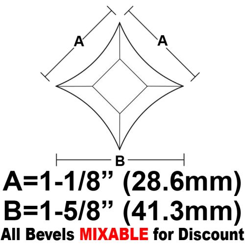 BVPS14-Pointed Star Bevel 1-1/8"X1-1/8"X1-5/8"