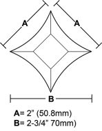 BVPS22-Pointed Star Bevel 2"x2"x2-3/4"