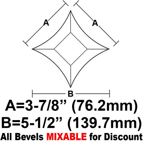 BVPS44-Pointed Star Bevel 3-7/8"x 3-7/8"x 5-1/2" 