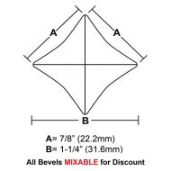 BVS11-Star Bevel 1"x1"x1-3/8"